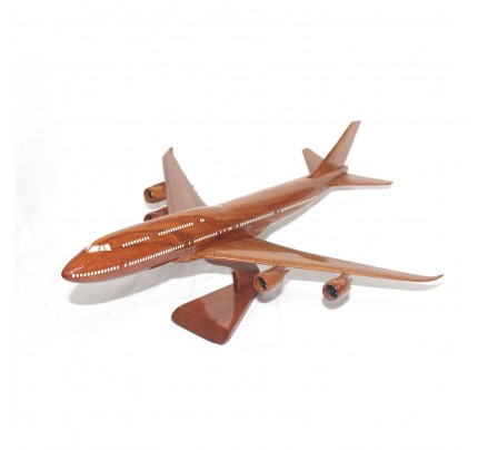 Boeing 747 airplane model (Big) - Solid Mahogany Wooden Airplane