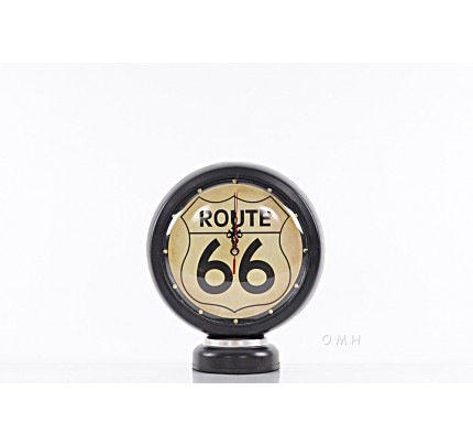 Black Gasoline 66 Gas Pump Clock Model