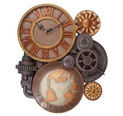 Gears of Time Sculptural Wall Clock: Large