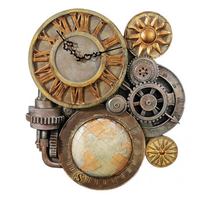 Gears of Time Sculptural Wall Clock: Medium 