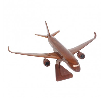 Airbus A350 Wooden Airplane Model - Mahogany Wooden