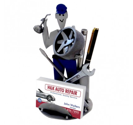 Auto Mechanic Pen Holder & Business Card Holder