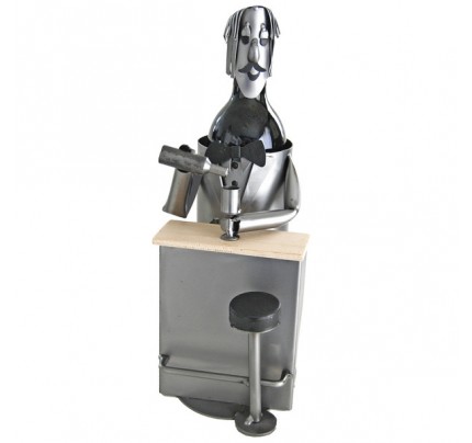 Metal Bartender 1 Bottle Wine Bottle Holder