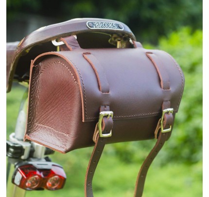 Bicycle / Motorcycle Tool Bag - Genuine Leather Vintage XL Bag - Cherry