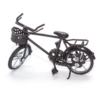 Boy Bicycle Sculpture Model Metal Art - (BIC02) gift for cyclist