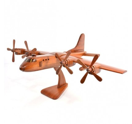 Lockheed C 130 Hercules Mahogany Wood Aircraft wooden model