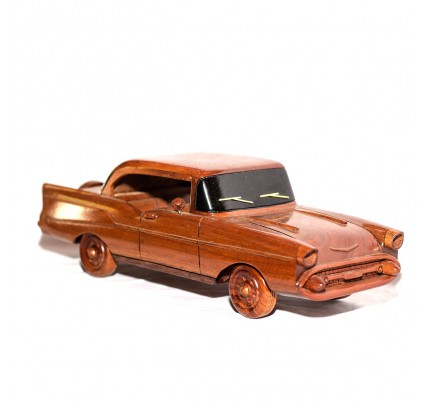 1957 Chevy Belair Wooden Car model - Mahogany Wood