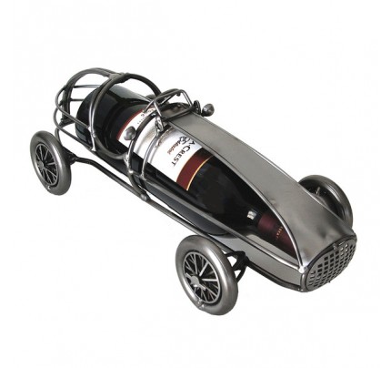 Metal classic Race Car 1 Bottle Tabletop Wine Rack