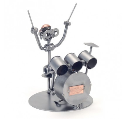 Metal Drummer Sculpture