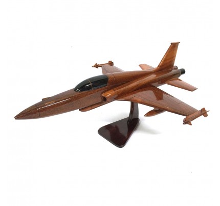 F-16 Falcon Fighter Aircraft Model - Wooden Army Airplane