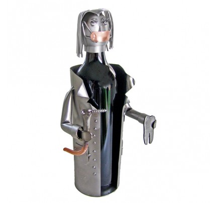 Female Dentist 1 Bottle Tabletop Wine Rack