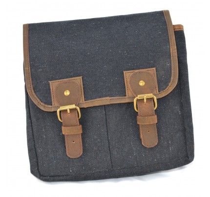 Bicycle Canvas Bag - Handlebar Handcrafted Waxed Canvas + Leather