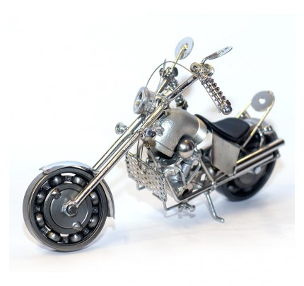 Harley Davidson Metal Motorcycle Model 35cm Sculpture - medium