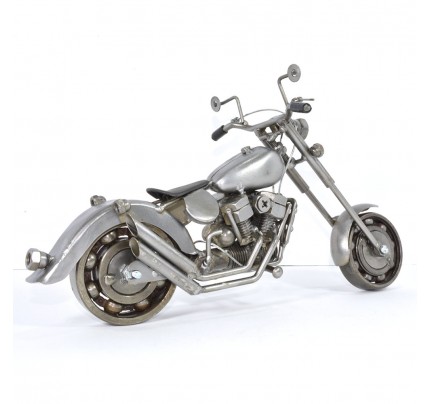 Harley Davidson Recycled (Scrap) Metal Art Sculpture 11 inches