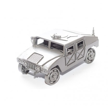 Military Humvee (Gray) Model Scrap Metal Sculpture ( type 2 )