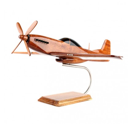 P-51 Mustang Fighter Mohogany Wood Model - Aircraft