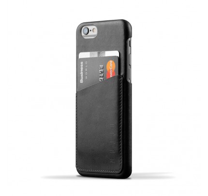 Leather Wallet Case for iPhone 6(s) - Black Color