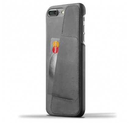 Leather Wallet Case for iPhone 7 Plus - Gray