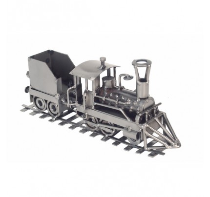 Recycled metal Locomotive Train Sculpture