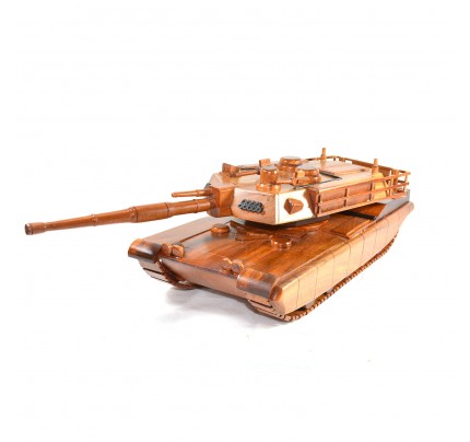 M1A2 Abrams Military Wooden Tank Model - Mahogany Army Tank