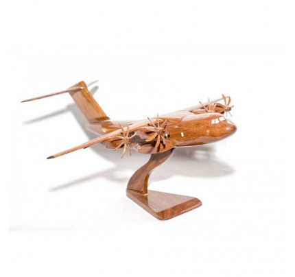 Airbus Military A400M Solid Mahogany Wooden Airplane Scale Model