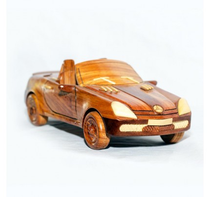 Mercedes Wooden Car Model - Mahogany Wood