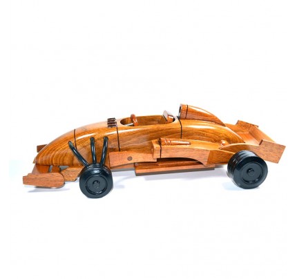 Formula 1 Wooden Race Car Model - Mahogany Wood