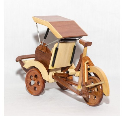 Wooden Pedicab Hand Crafted : Wood Desk Model