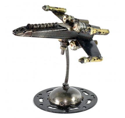 Fighter Spaceship - Metal Sculpture Model / statue look alike X-Wing