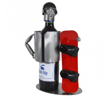 Snowboarder 1 Bottle Tabletop Wine Rack