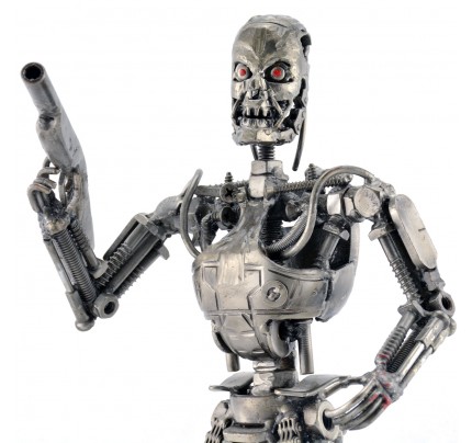 Terminator T-800 robot metal sculpture