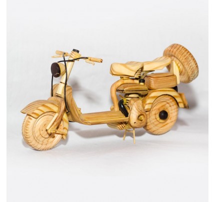 Oak Wood Vespa Scooter Model : Wood Desk Model