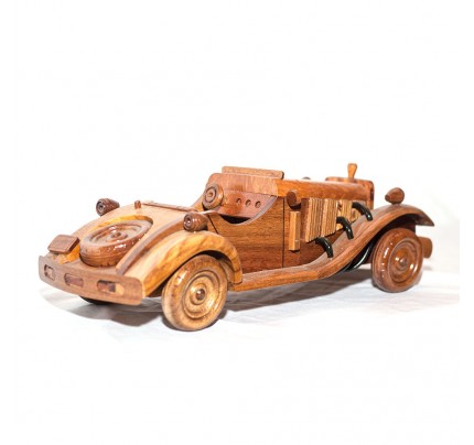 Vintager - Handcrafted Mahogany Wood Model Car