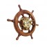 Wood Shipswheel Clock Unique Country Home Decor