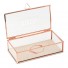 Personalized Glass Jewelry Box With Rose Gold - Modern Serif Initials Printing