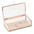 Personalized  Glass Jewelry Box With Rose Gold Edges