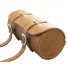 Genuine Leather Bicycle Round Saddle Bag Utility Tool Bag - Tan 