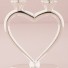 Silver Plated Interlocking Heart Stems Wedding Champagne Glasses