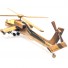 Handcrafted wooden scale model aircraft Sikorsky UH-60