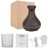 Wood Grain Aroma Diffuser, Essential Oil Diffuser with Mini Vase Tulip