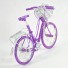 Girl Bicycle Wire Art Sculpture - Magenta color handmade bike