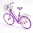 Girl Bicycle Wire Art Sculpture - Magenta color handmade bike