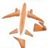 Boeing 737 Wooden Airplane Model - B737 Solid Mahogany Wooden