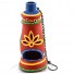 Earthen handmade terracotta and Handpainted T-light holders Bottle shape