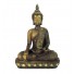 peaceful vibe Polystone Buddha Figurine With Pointed Ushnisha, Brown Buddha Sculpture