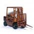 Mahogany Wooden Forklift truck scale model