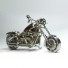 Harley Fatboy : Motorcycle Model 30cm Metal Sculpture Silver