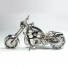 Harley Fatboy : Motorcycle Model 30cm Metal Sculpture Silver