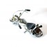 Harley Davidson : Motorcycle Model Metal Sculpture - 18cm, Silver Small