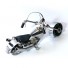 Harley Davidson : Motorcycle Model Metal Sculpture - 18cm, Silver Small